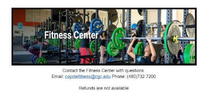 Picture of CGCC Fitness Center Membership