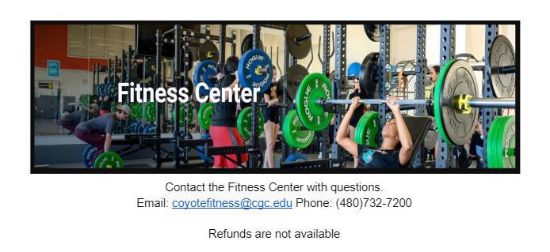 Picture of CGCC Fitness Center Membership